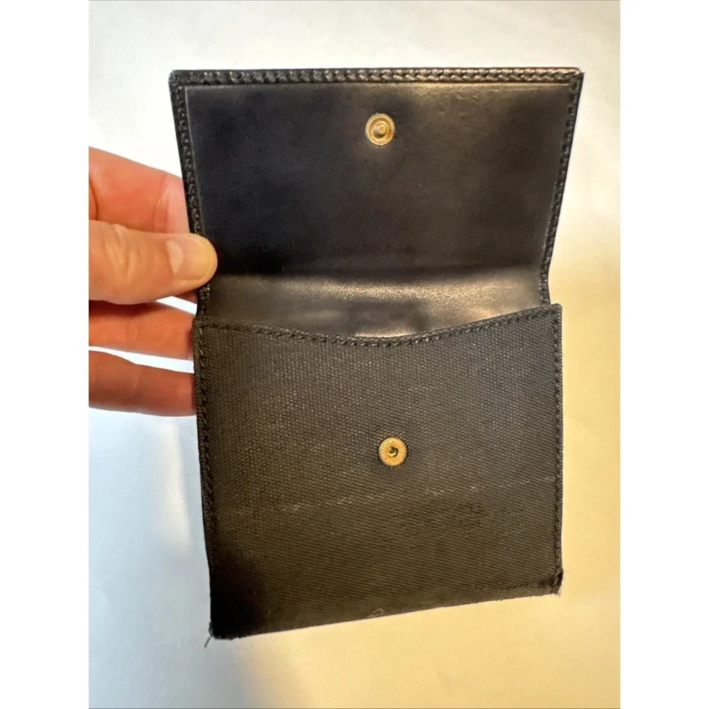 Gucci Wallet Canvas / Leather Tri-Fold Black Coin Bill and Card Holder - Picture 12 of 13